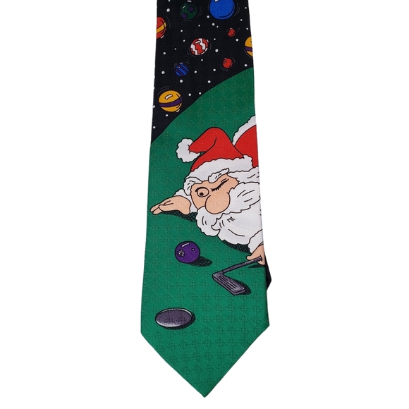 Mens Santa Christmas Neck Tie by Hallmark - Picture 2 of 4